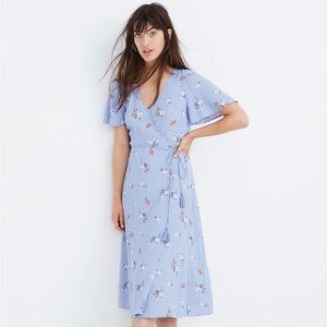 Madewell Purple Wrap Floral Dress